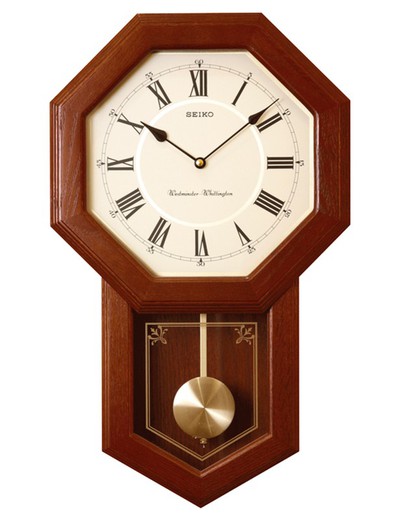 Seiko Clocks QXH110B Wall Clock Carrillon Brown