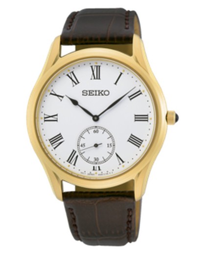 Rellotge Seiko Home SRK050P1 Neo Classic Números Romans Pell Marró