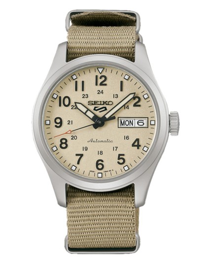 Rellotge Seiko Home SRPJ83K1 Automàtic Nailon Beige