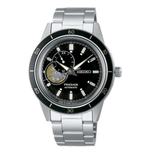 Montre Seiko Homme SSA425J1 Presage Style Années 60 Squelette Noir