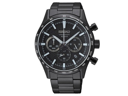 Ανδρικό ρολόι Seiko SSB415P1 Neo Sports Μαύρο