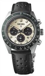 Relógio masculino Seiko SSC943P1 Prospex Speedtimer couro preto