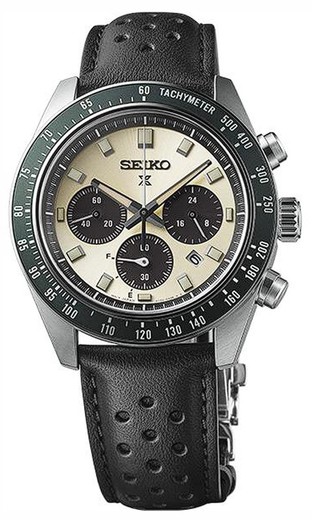 Rellotge Seiko Home SSC943P1 Prospex Speedtimer Pell Negra