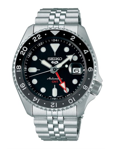 Relógio masculino Seiko SSK001K1 GMT aço