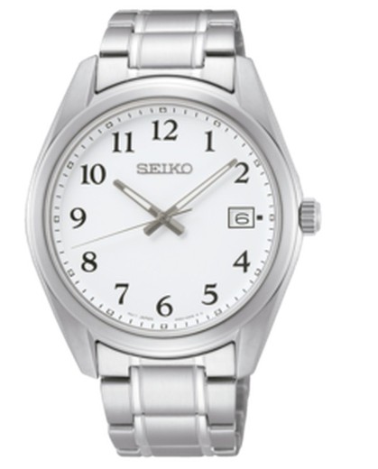 Ανδρικά ρολόγια Seiko SUR459P1 Neo Classic Λευκά Αραβικά Αριθμητικά