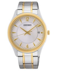 Relógio masculino Seiko SUR468P1 Neo Classic Quartz 3 Bicolor Hands