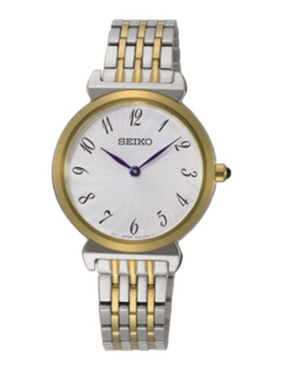 Relógio feminino Seiko SFQ800P1 feminino quartzo bicolor