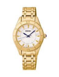 Seiko Damklocka SRZ434P1 Dam Quartz IP Gold