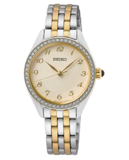 Montre Seiko Femme SUR480P1 Quartz 3 Aiguilles avec Cristaux