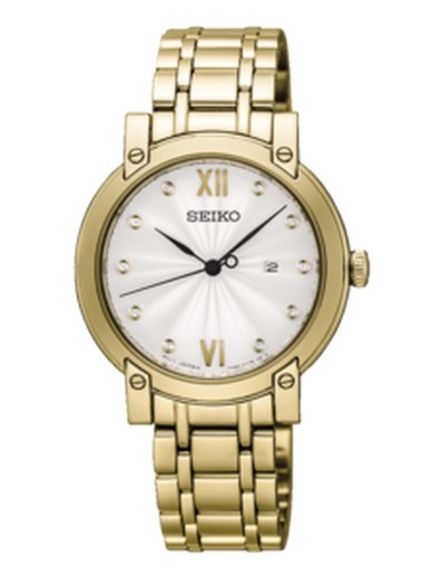 Seiko Damenuhr SXDG80P1 Damen Quarz IP Gold