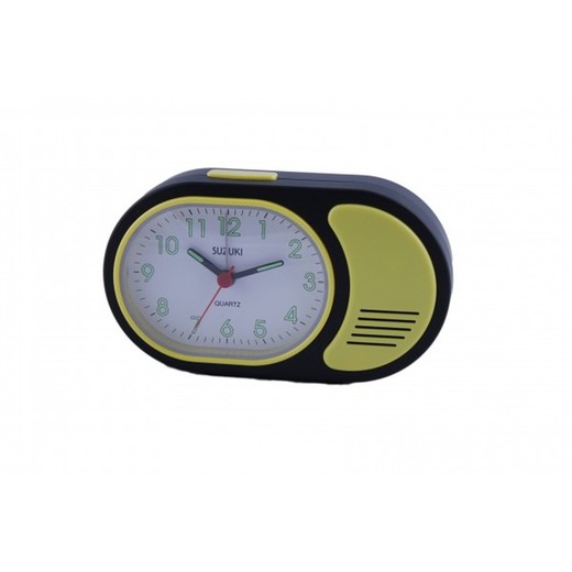 Reloj Suzuki Despertador CR-230SL-Y Negro Bicolor Amarillo