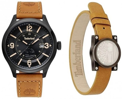 Reloj Timberland Hombre TBL-BLAK-SET-20 Piel Naranja