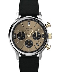 Reloj Timex Hombre TW2W60300 Piel Negra Marlin