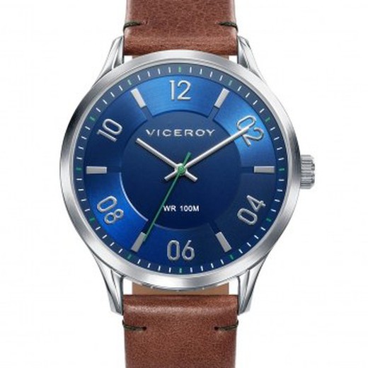 Męski zegarek Viceroy 401083-35 z brązowej skóry