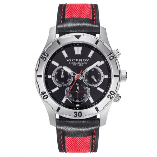 Męski zegarek Viceroy 401133-97 Czarny Czerwony