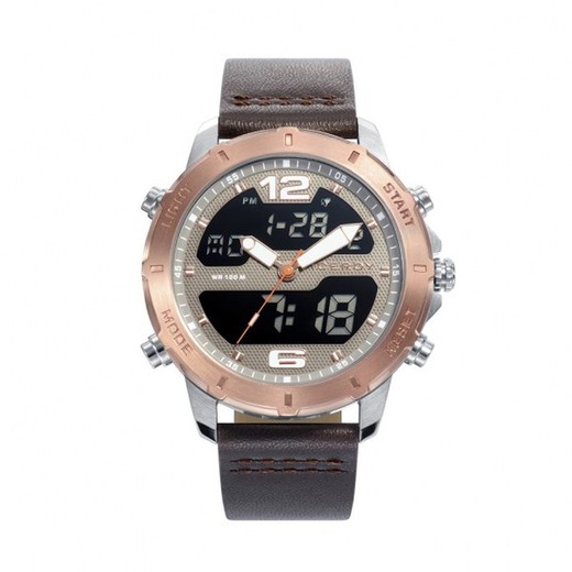 Relógio masculino Viceroy 401177-45 de couro marrom
