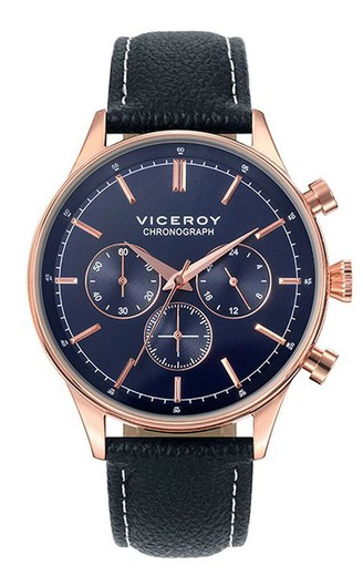 Reloj Viceroy Hombre 40483-35 Piel Azul