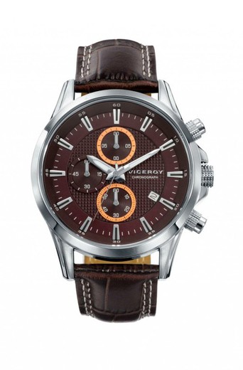 Męski zegarek Viceroy 40503-47 z brązowej skóry Magnum