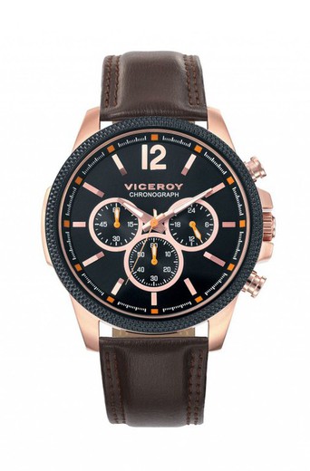Ανδρικό ρολόι Viceroy 40507-55 Brown Leather Magnum