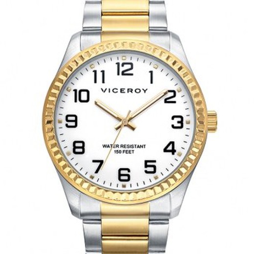 Męski zegarek Viceroy 40525-94 Bicolor Gold