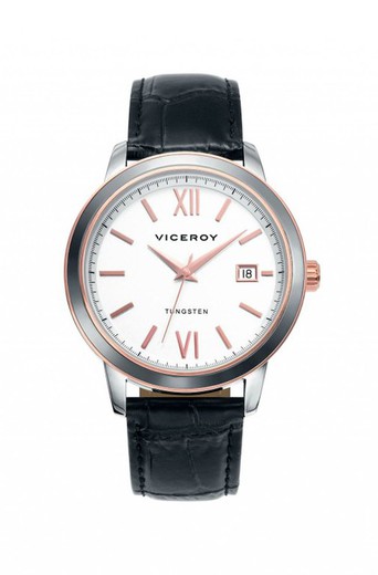 Ανδρικό ρολόι Viceroy 40993-03 Μαύρο δέρμα