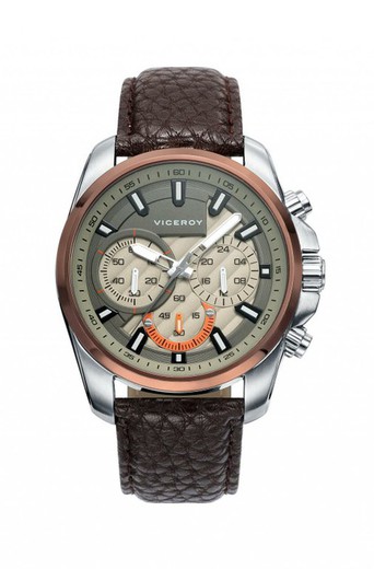 Ανδρικό ρολόι Viceroy 42217-47 Magnum Brown Leather