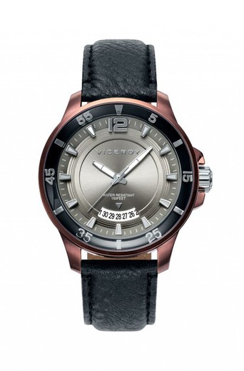 Ανδρικό ρολόι Viceroy 42221-45 Icon Μαύρο δέρμα