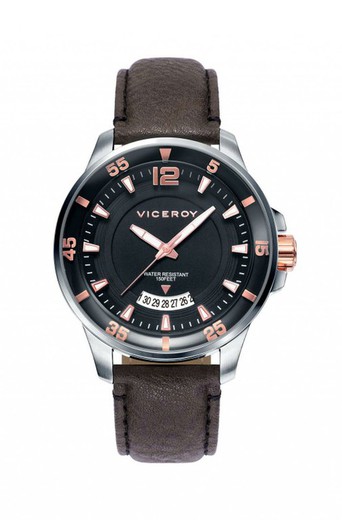 Męski zegarek Viceroy 42221-55 Icon Brown Leather