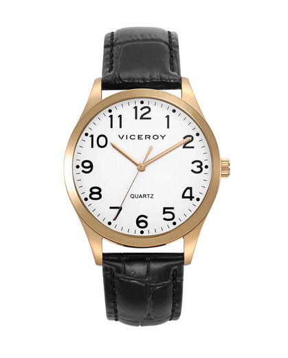 Viceroy Herrenuhr 42233-94, schwarzes Leder