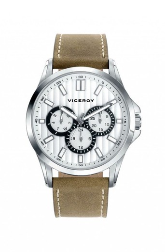 Męski zegarek Viceroy 42249-07 z brązowej skóry