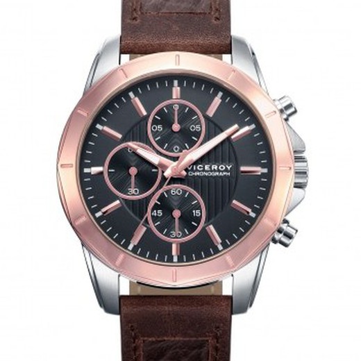 Viceroy Men's Watch 42291-57 Brown Leather