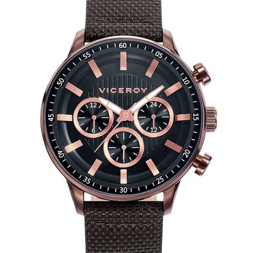 Viceroy herenhorloge 42305-47 bruin leer