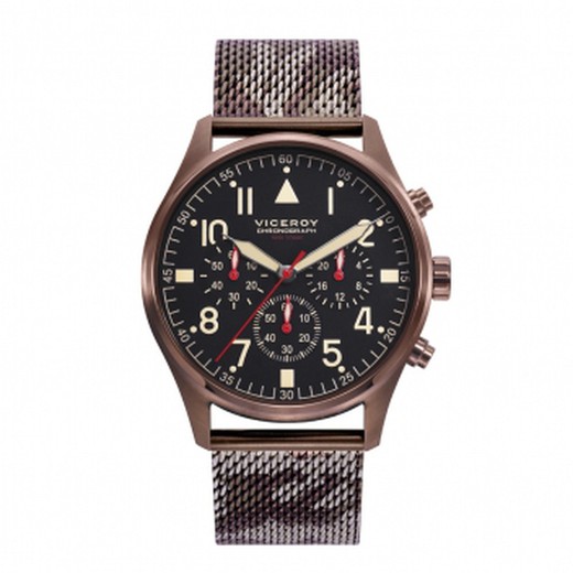 Męski zegarek Viceroy 46805-54 Brązowy matowy kamuflaż