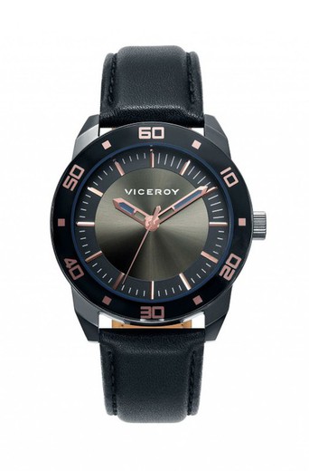 Viceroy Men's Watch 471019-57 Black Leather