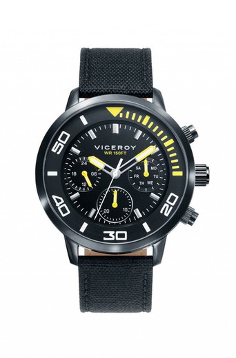 Viceroy Men's Watch 471027-57 Sportif Nylon Black