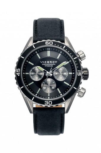 Viceroy Men's Watch 471041-57 Sportif Leather Titaneo