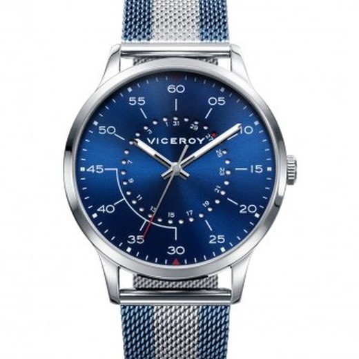 Męski zegarek Viceroy 471087-34 z niebieskiej skóry