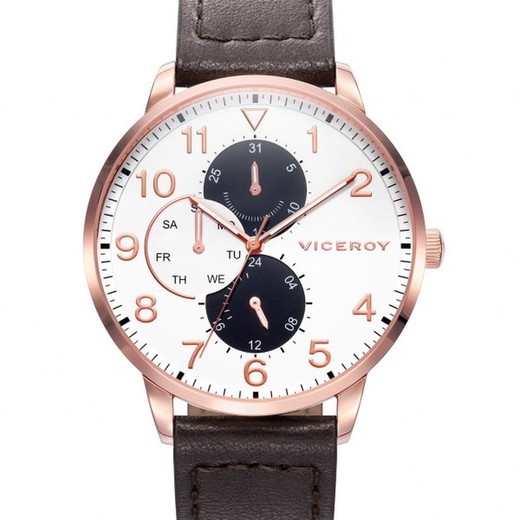 Viceroy Men's Watch 471093-05 Brown Leather