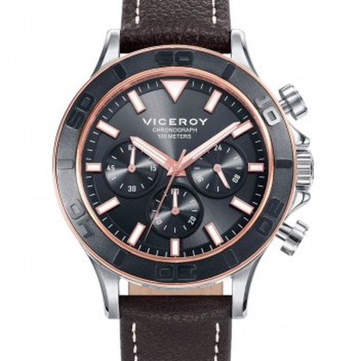 Viceroy Men's Watch 471119-17 Brown Leather