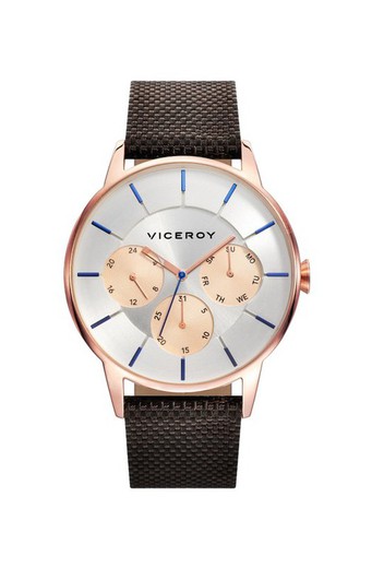 Męski zegarek Viceroy 471143-07 z brązowej skóry