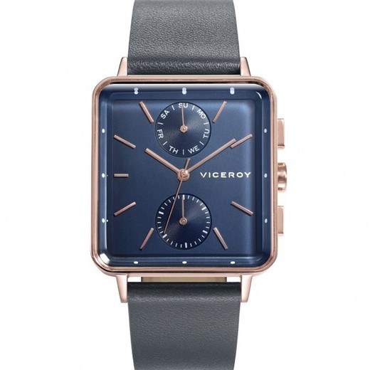 Relógio masculino Viceroy 471219-37 de couro azul