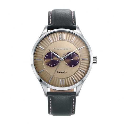 Męski zegarek Viceroy 471227-93 z brązowej skóry
