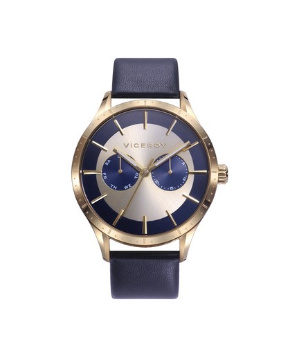 Relógio masculino Viceroy 471323-97 de couro azul