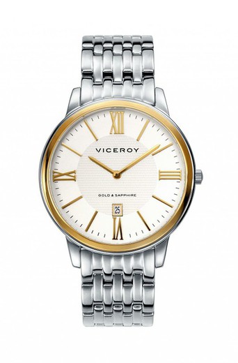 Viceroy Men's Watch 47835-99 Luxury Gold & Sapphire