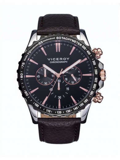 Viceroy Men's Magnum Leather Watch 47829-07