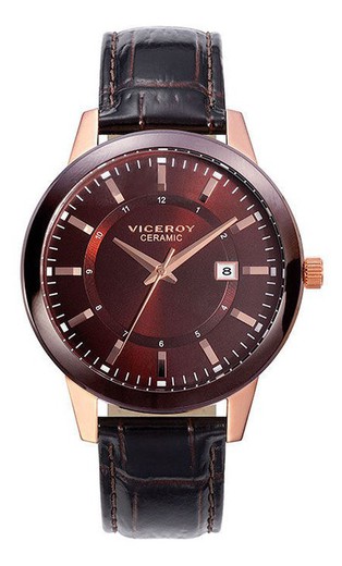 Męski skórzany zegarek Viceroy 47845-47