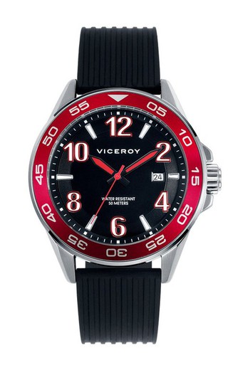 Ανδρικό ρολόι Viceroy Sportif Μαύρο καουτσούκ 40429-35