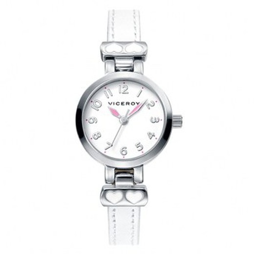 Viceroy Children's Watch 40890-05 White Leather Communion