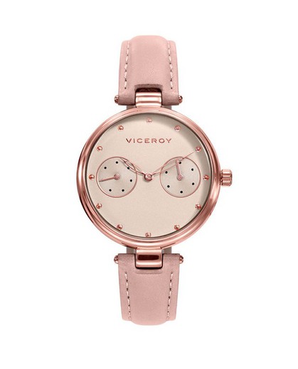 Zegarek damski Viceroy 401064-99 z różowej skóry