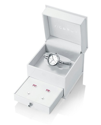 Reloj Viceroy Niña 401084-95 Acero y Pendientes Plata Comunión